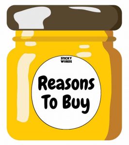 Jar of reasons to buy